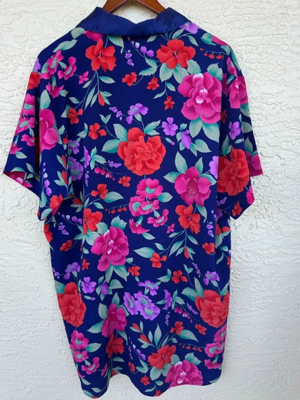Vintage Victoria's Secret Floral Satin Sleep Shirt Coquette Romantic Granny